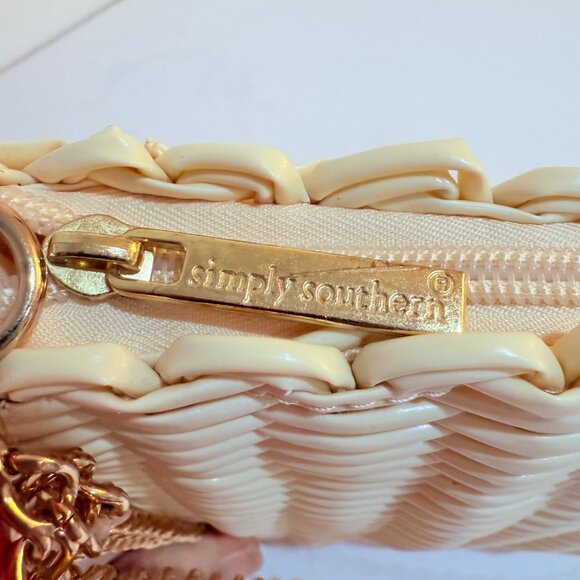 Simply Southern Key Largo Crossbody Cream Gold Tone Chain Strap Purse Summertime - Picture 11 of 16